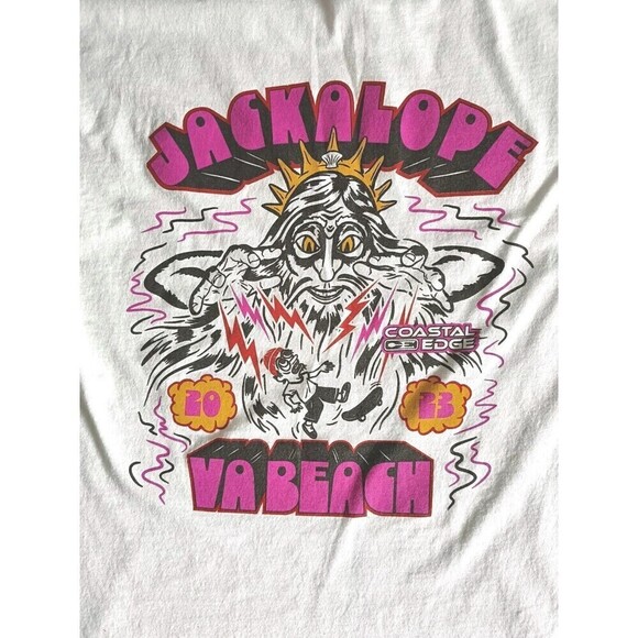 Virginia Beach Coastal Edge T-Shirt Men's Size Large White Short Sleeve - Picture 2 of 9